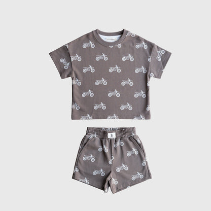 Forever French Baby - French Terry Short Set | Dirt Bike: 18-24 Months
