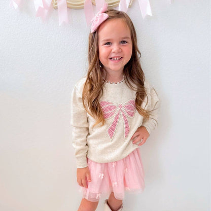 Sweet Wink - Pearl Bow Patch Sweatshirt - Kids Boutique Clothing: 2T