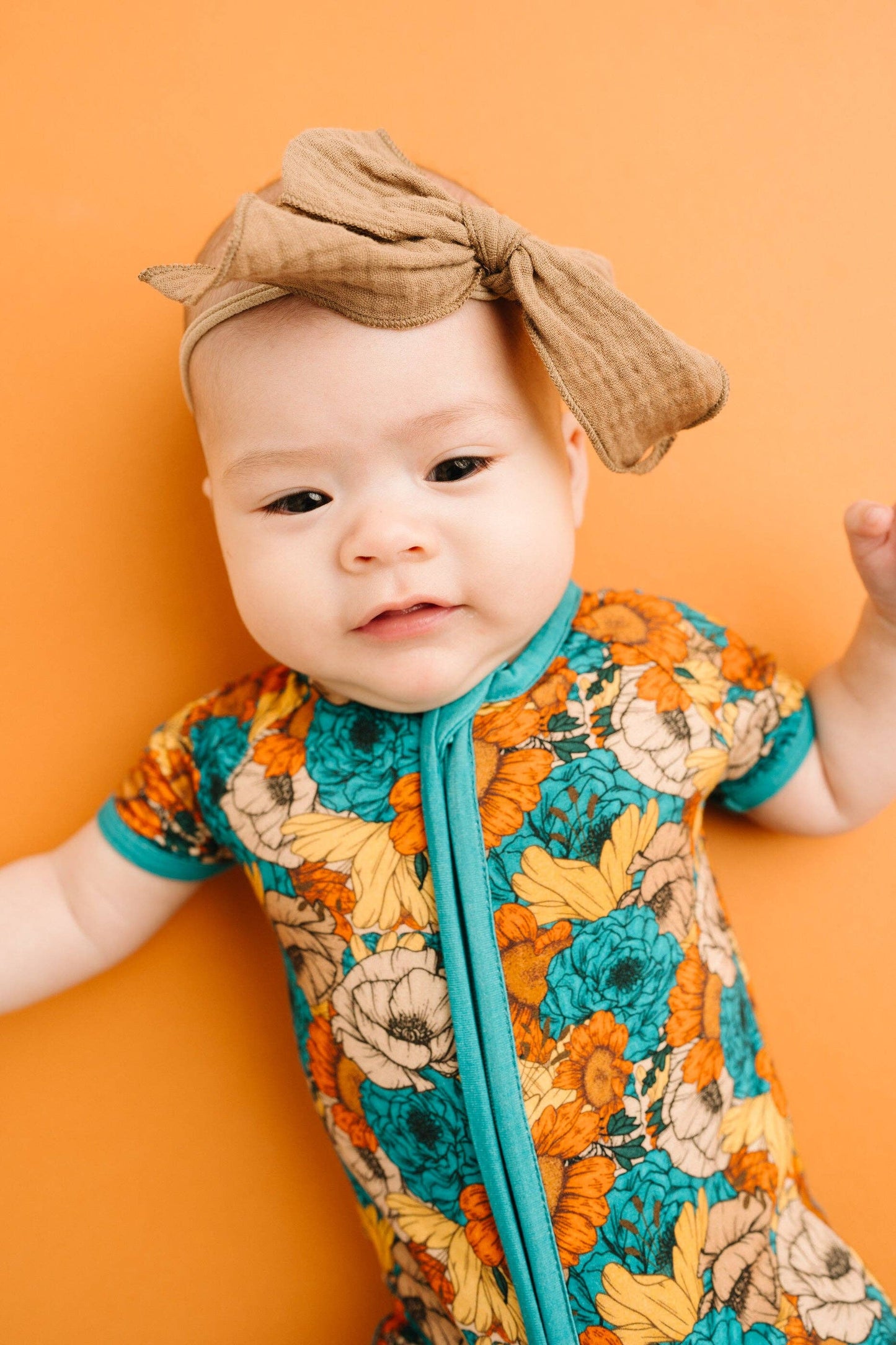 Little One Shop - Colbie Floral Bamboo Short Romper