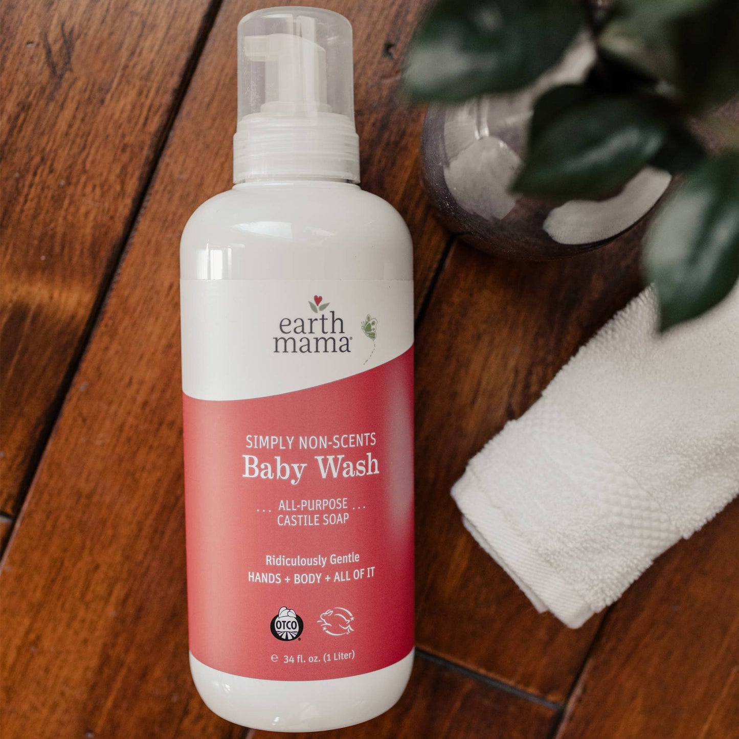 Earth Mama Organics - Simply Non-Scents Baby Wash: 34 fl. oz. (1 liter )