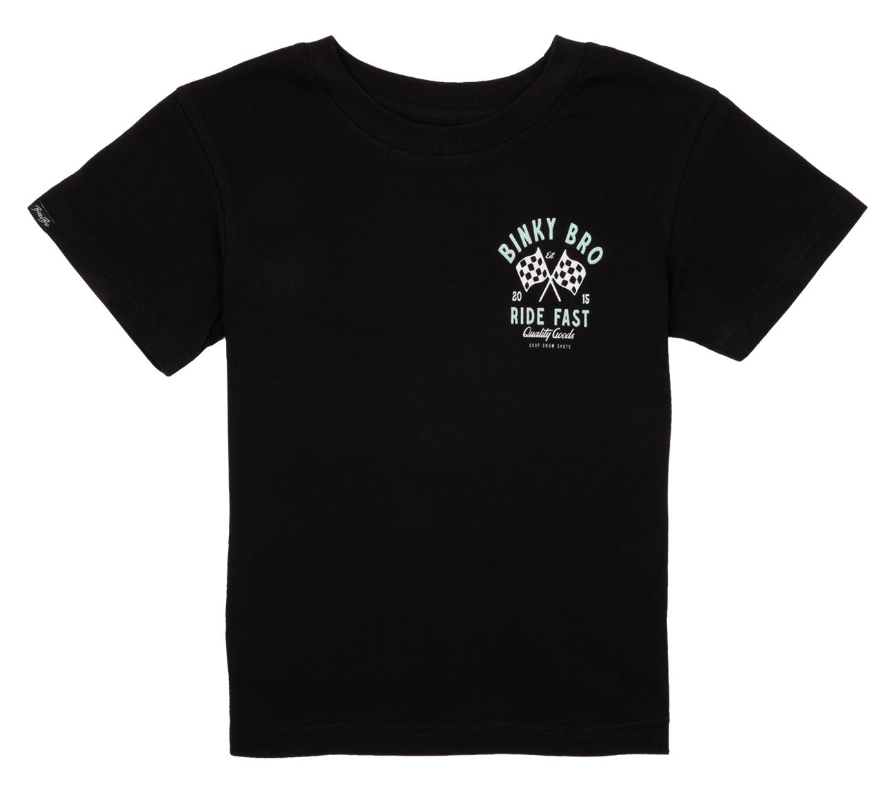 BinkyBro - Racing Checkers T-Shirt: Black