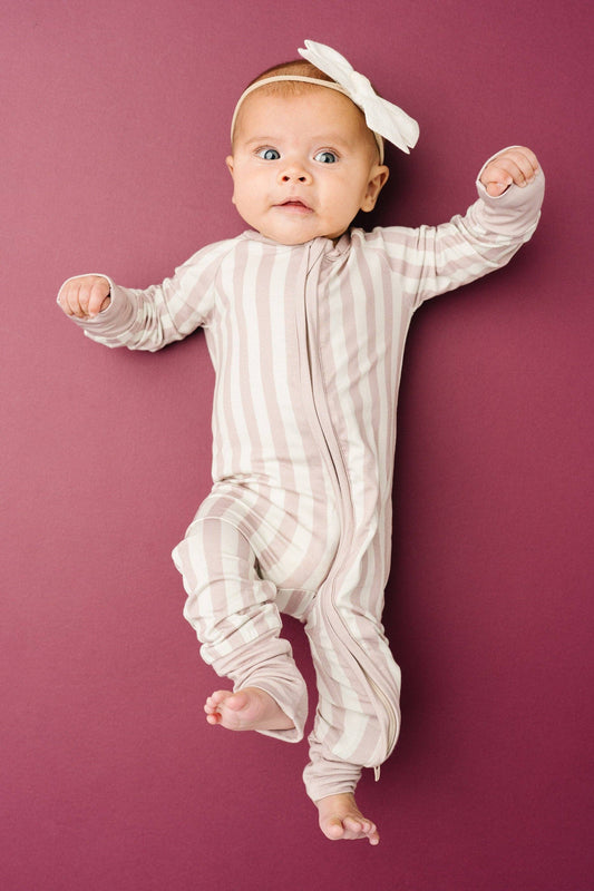 Little One Shop - Blush Stripe Bamboo Sleeper