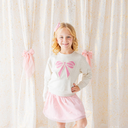 Sweet Wink - Pearl Bow Patch Sweatshirt - Kids Boutique Clothing: 2T