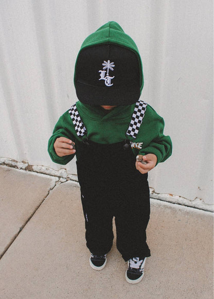 Little Trouble - Black Overalls