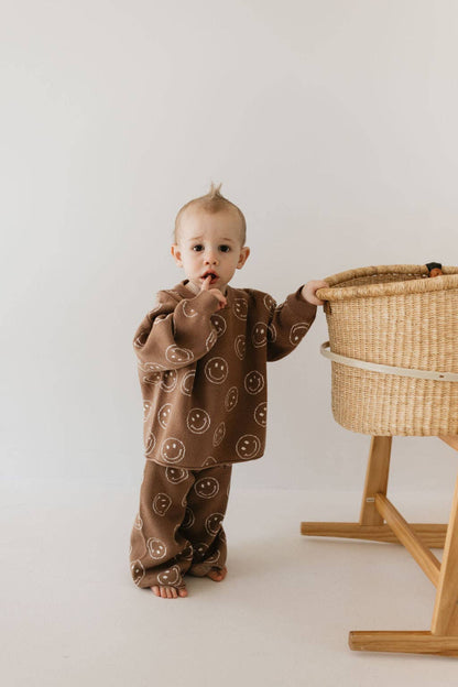 Forever French Baby - Knit Pant Set | Tan Just Smile