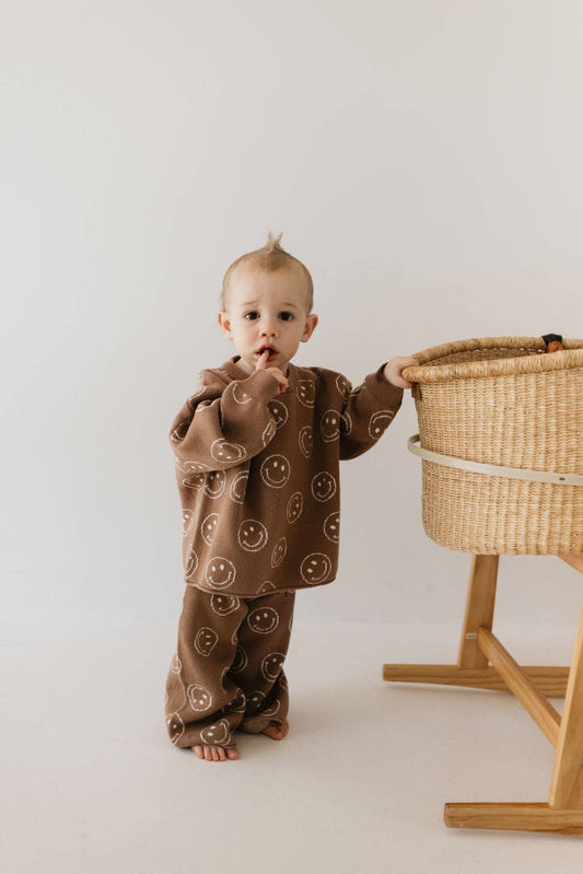 Forever French Baby - Knit Pant Set | Tan Just Smile