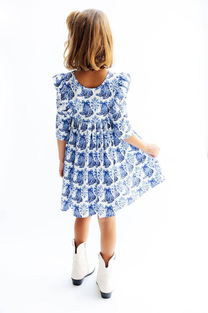 Southern Belle - Sleeve Ruffle Twirl Dress