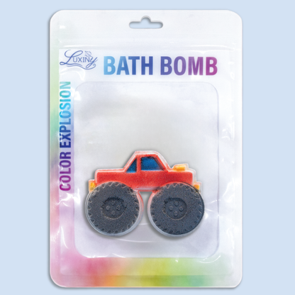 Luxiny Products - Luxurious Bath and Body - Bath Bomb Hand Painted Color Burst - Monster Truck - East