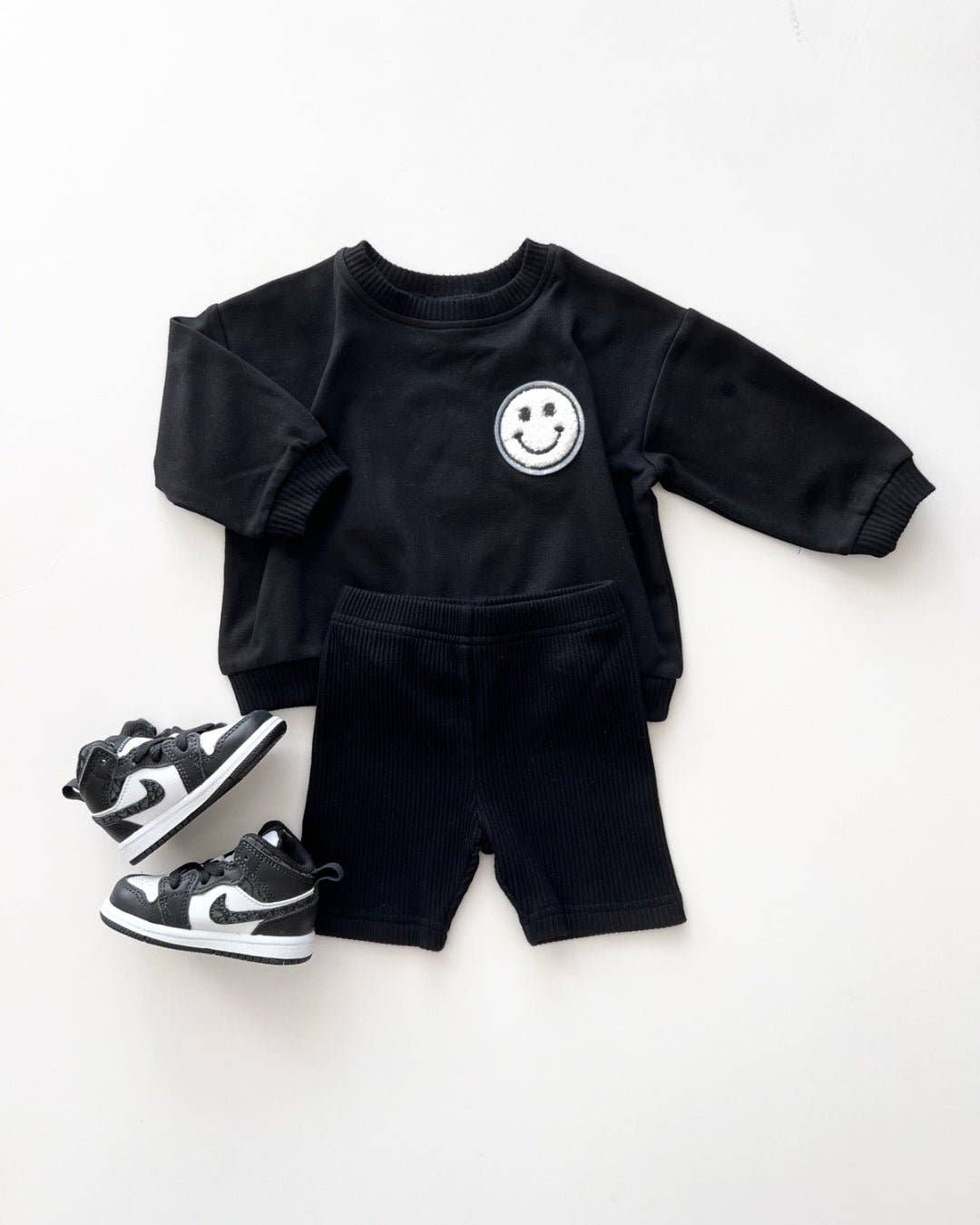 Baby & Kids Biker Shorts Set | Black