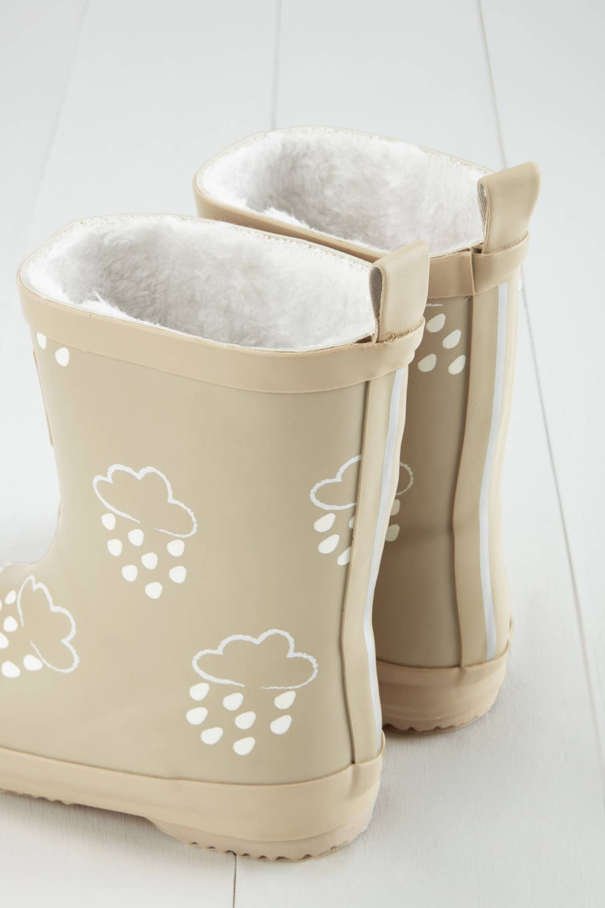 Grass & Air - Stone Colour-Changing Kids Winter Wellies