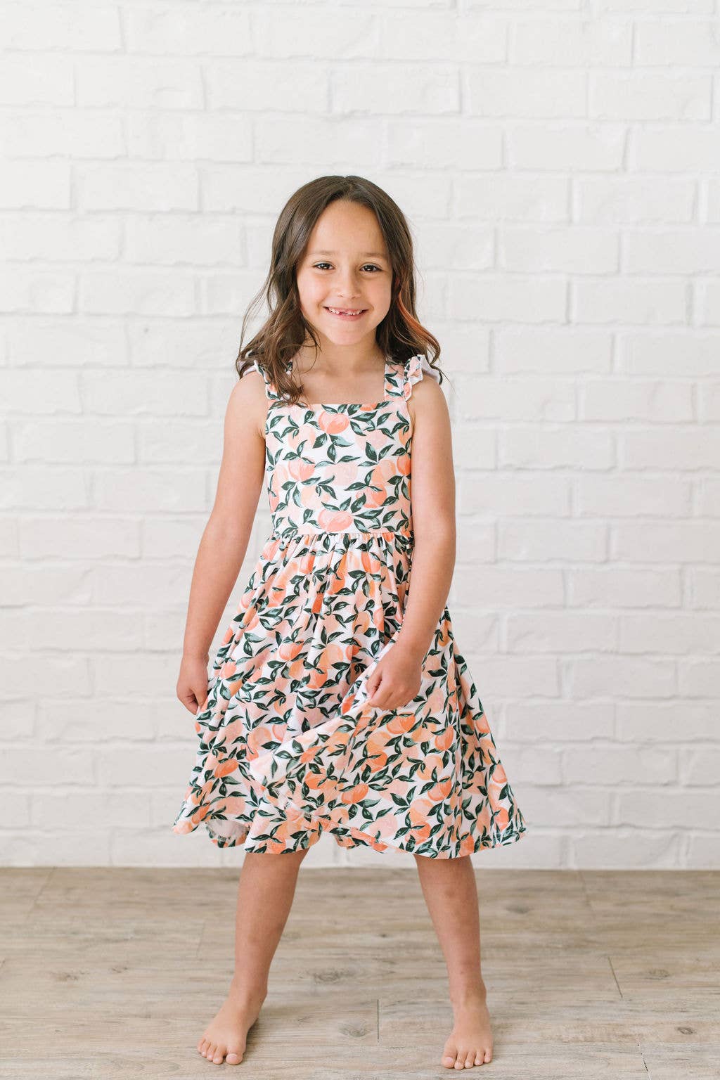 Rosita Dress in Peachy Paradise| Pocket Twirl Dress