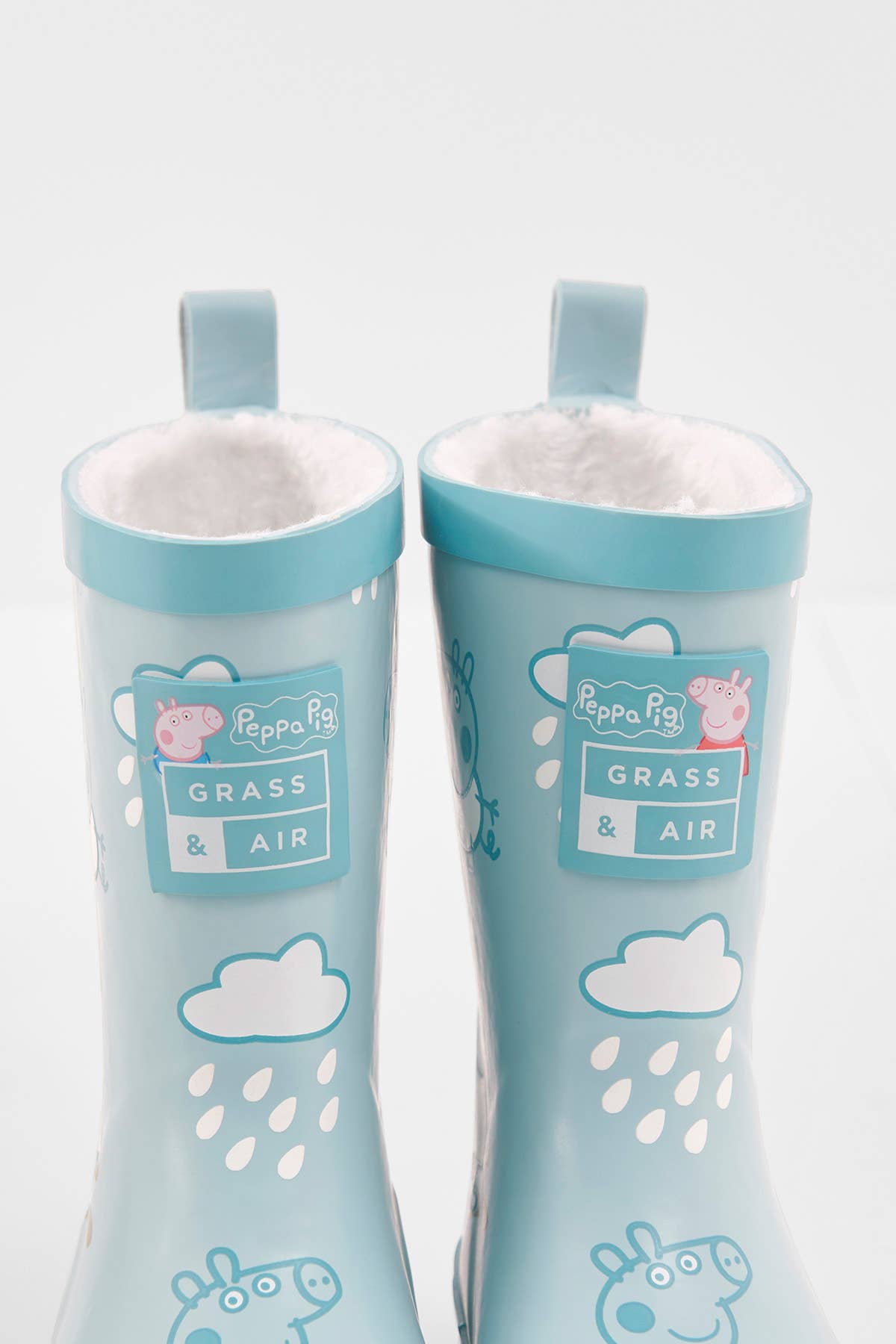 Grass & Air - Peppa Pig George Blue Colour-Changing Kids Wellies