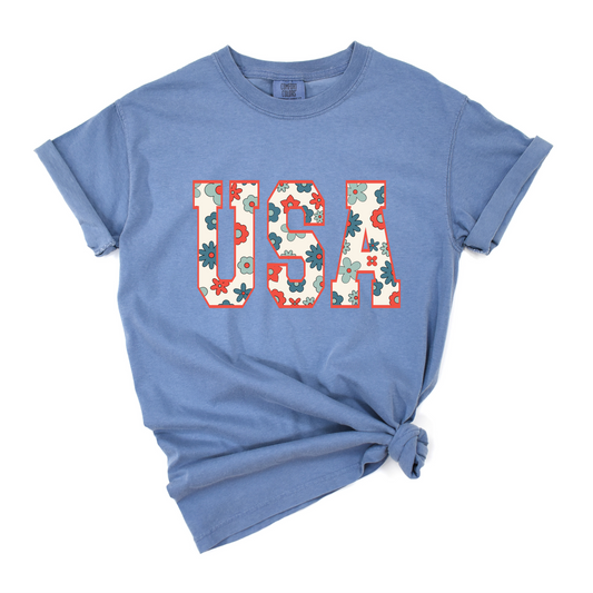 Floral USA | Girls 4th of July : Blue Jean