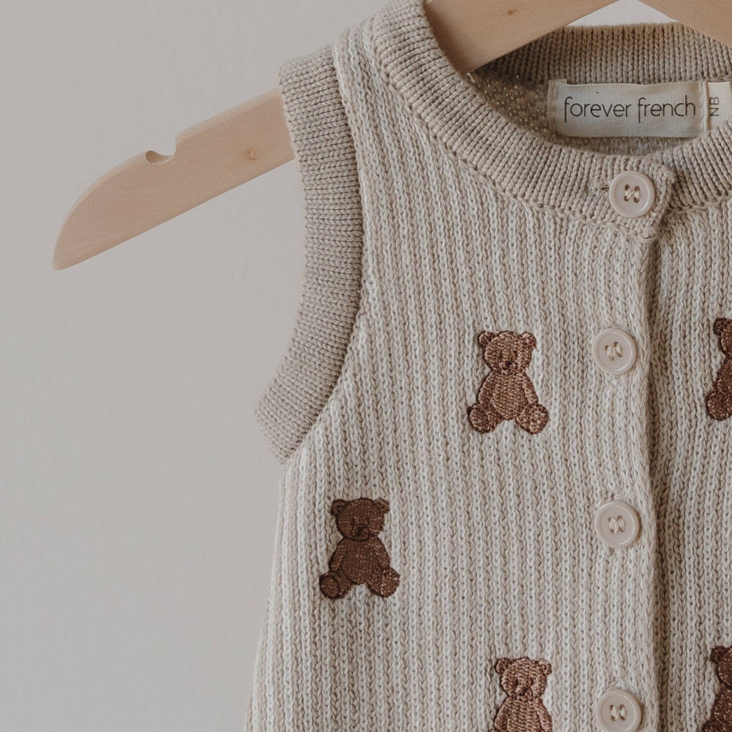 Forever French Baby - Knit Romper | Teddy: 6-12 Months