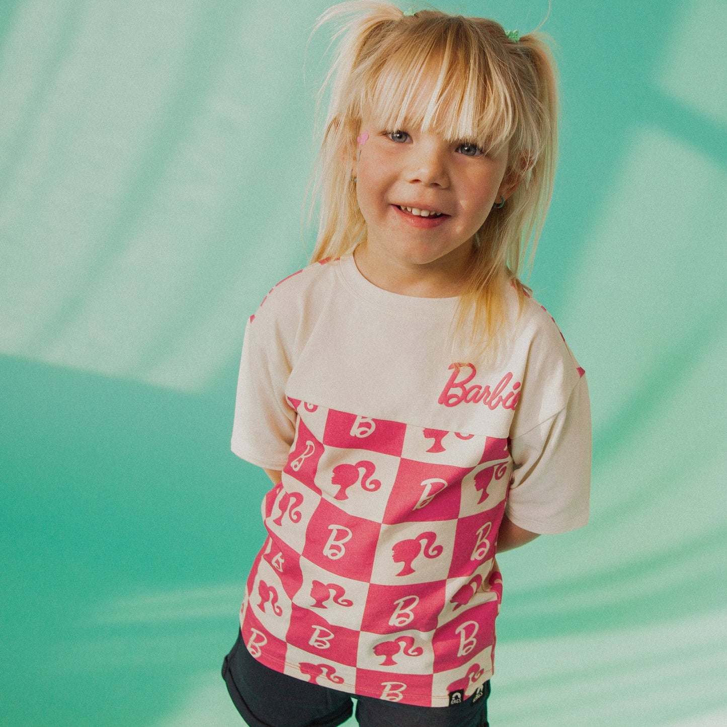 RAGS - Drop Shoulder Tee - Barbie Check - Mattel Barbie Collection