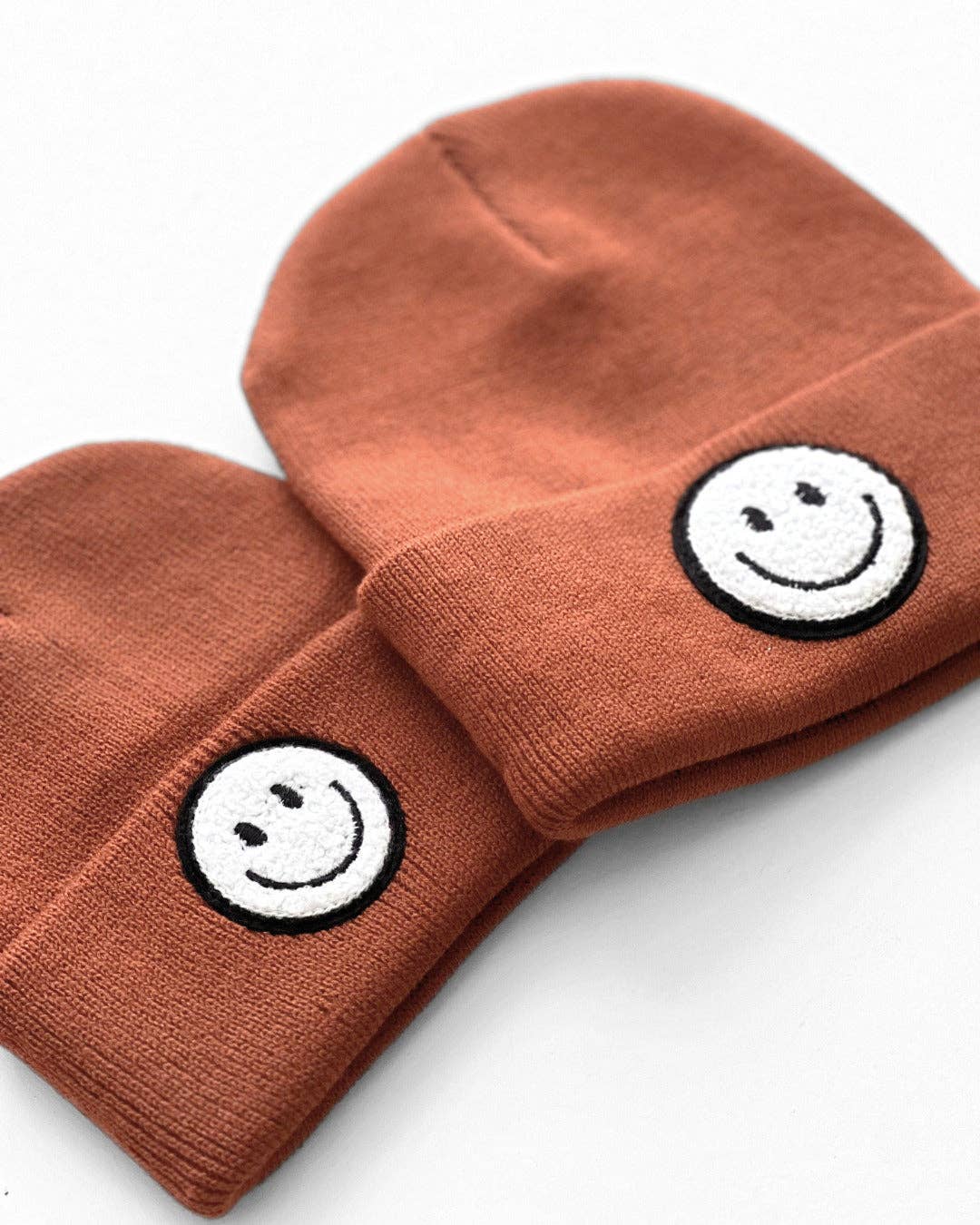 Lucky Panda Kids - Smiley Baby Kids Beanie | Rust: Toddler