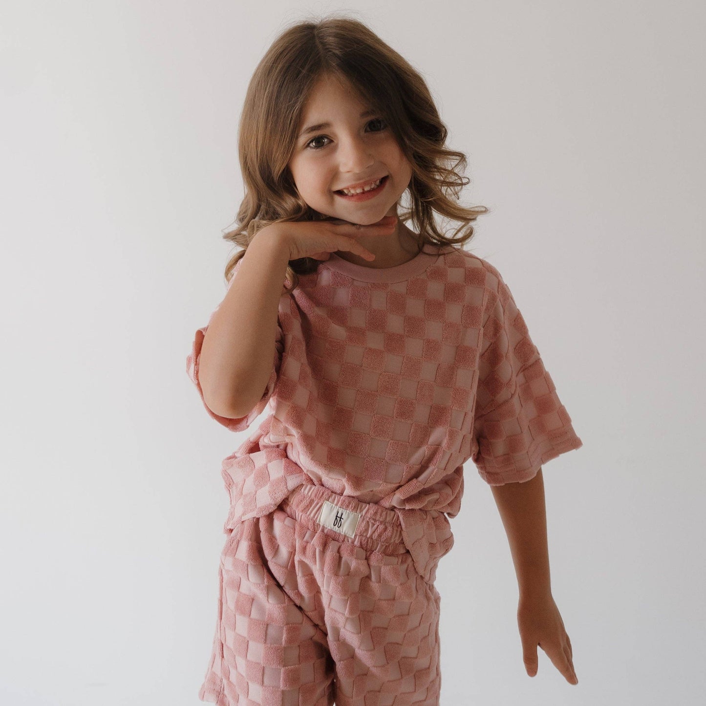 Forever French Baby - Child Terry Short Set | Sea Pink: 8/9 Years