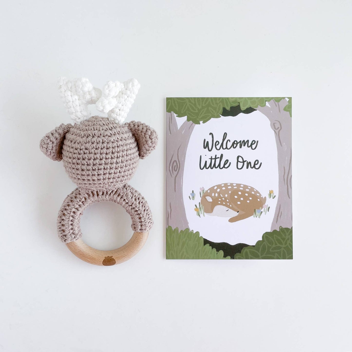 The Blueberry Hill - Welcome Little One Deer Baby Card | Newborn Gift