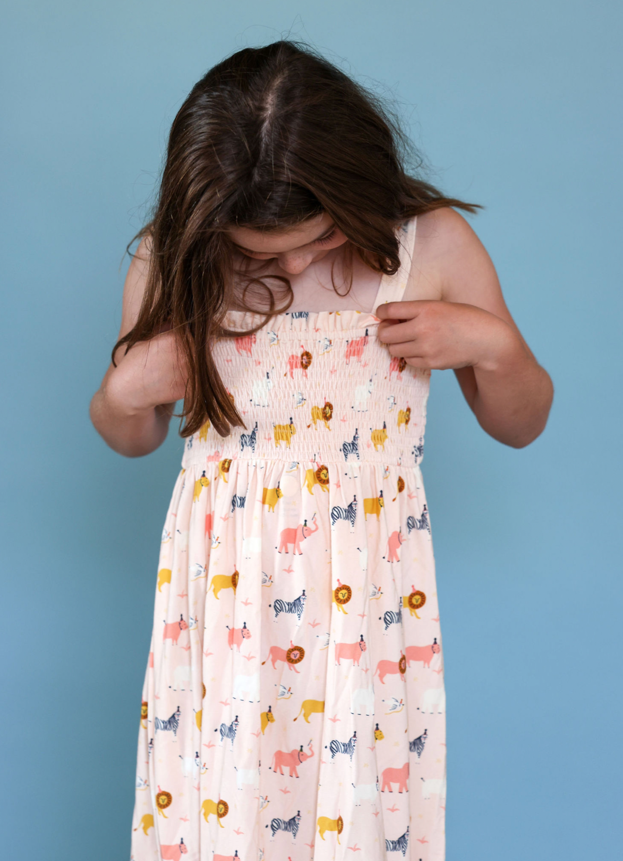 Smocked Bamboo Dress - Party Animals