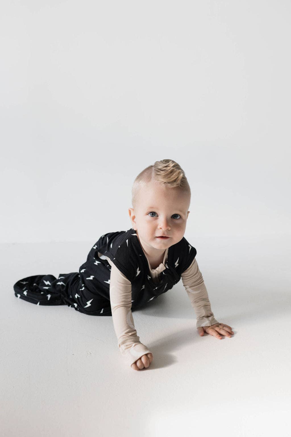 Forever French Baby - Bamboo Sleep Sack | Midnight Lightning Bolt:  0.5 TOG