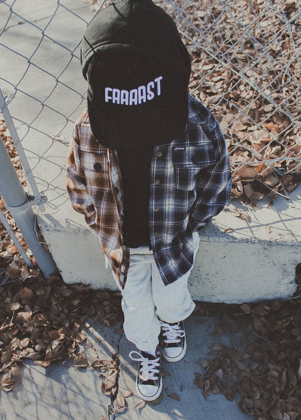 Little Trouble - Two-Tone Flannel Navy/Brown