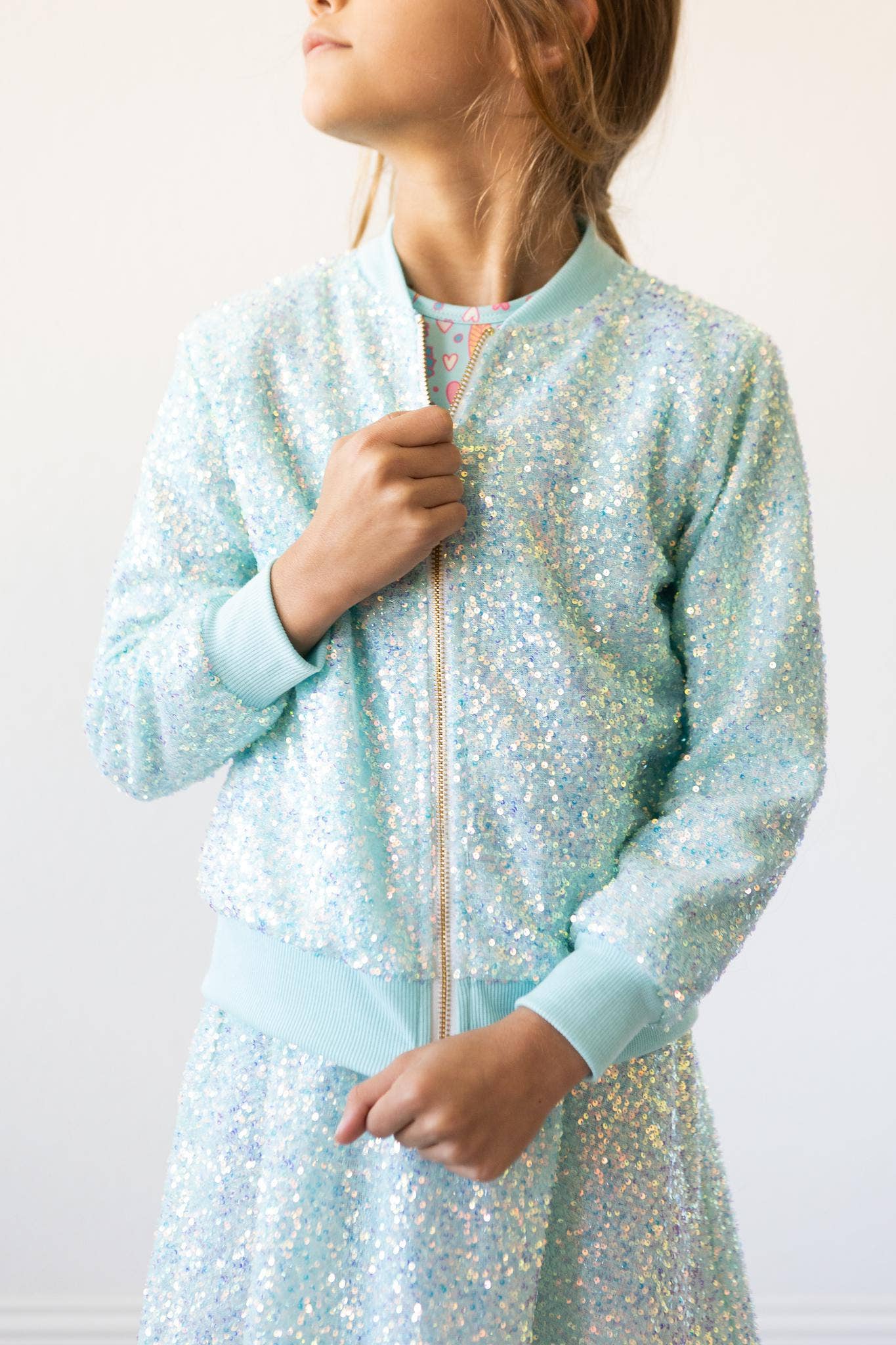 Mila & Rose - Aqua Sequin Jacket
