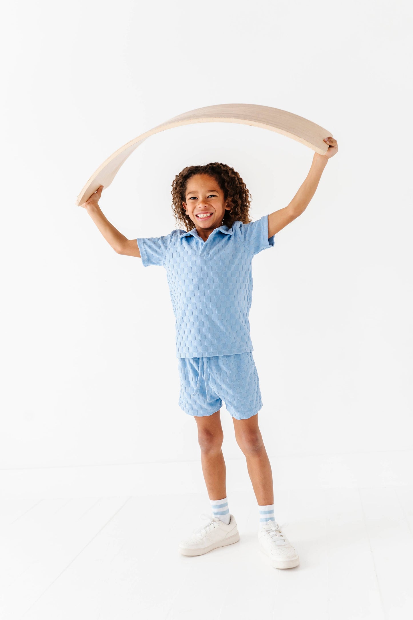 Coastal Blue | BOYS TERRY CHECK SET