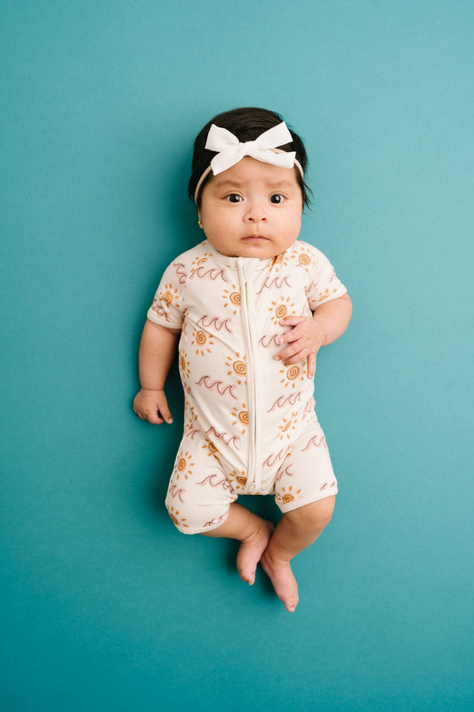 Little One Shop - Sunny Shores Bamboo Short Romper