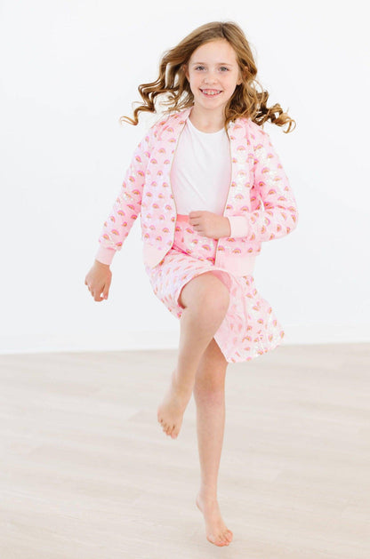 Mila & Rose - Pink Rainbow Sequin Jacket: 4T