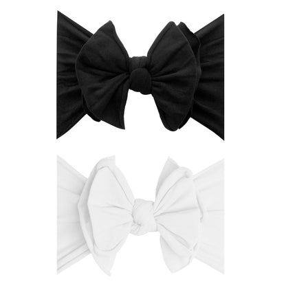 Baby Bling Bows - 2Pk Set FABB: Black and White Baby Fashion Headband