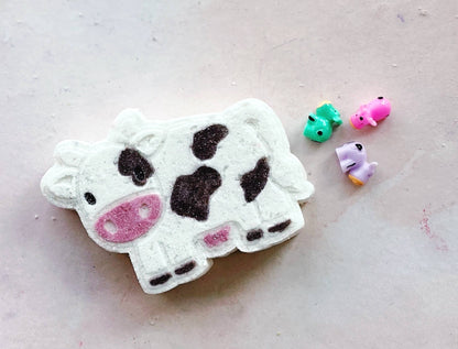 The Sister Made - Cow Bath Bomb - with toy!
