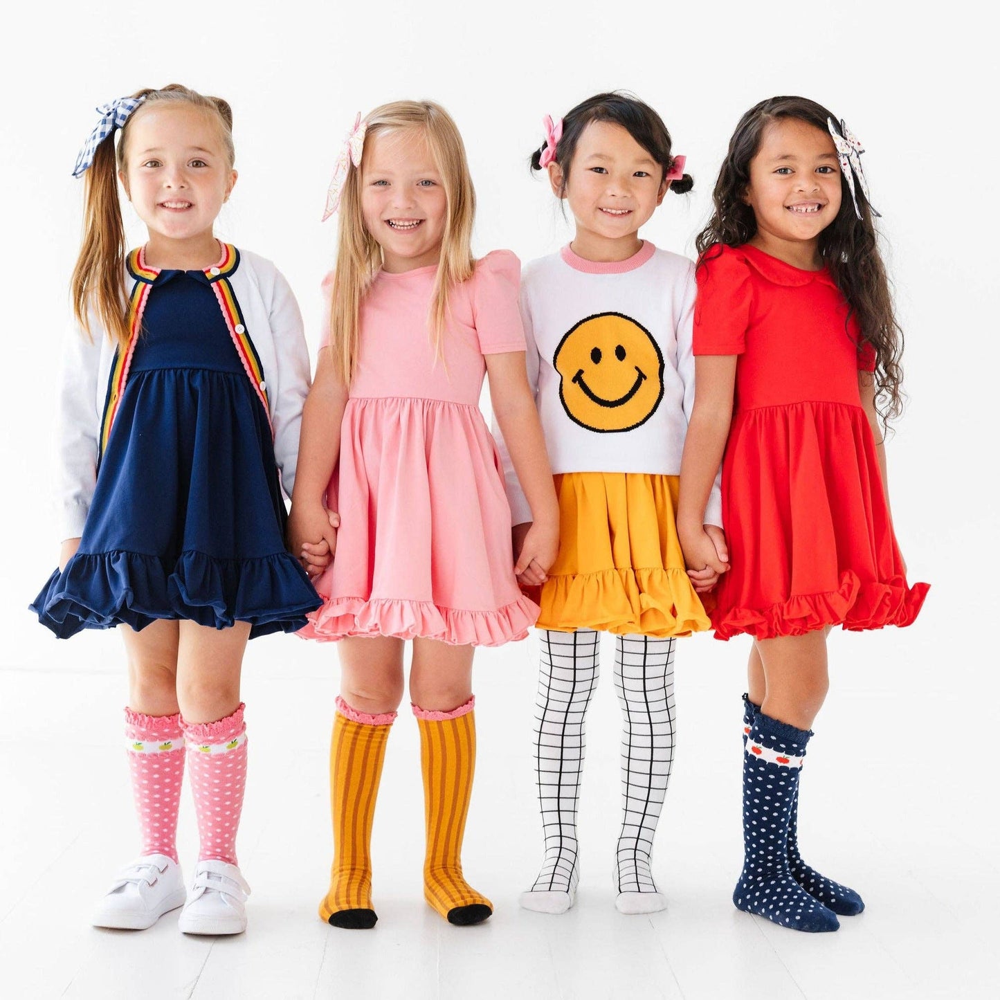 Little Stocking Co. - Pencil Lace Top Knee High Socks