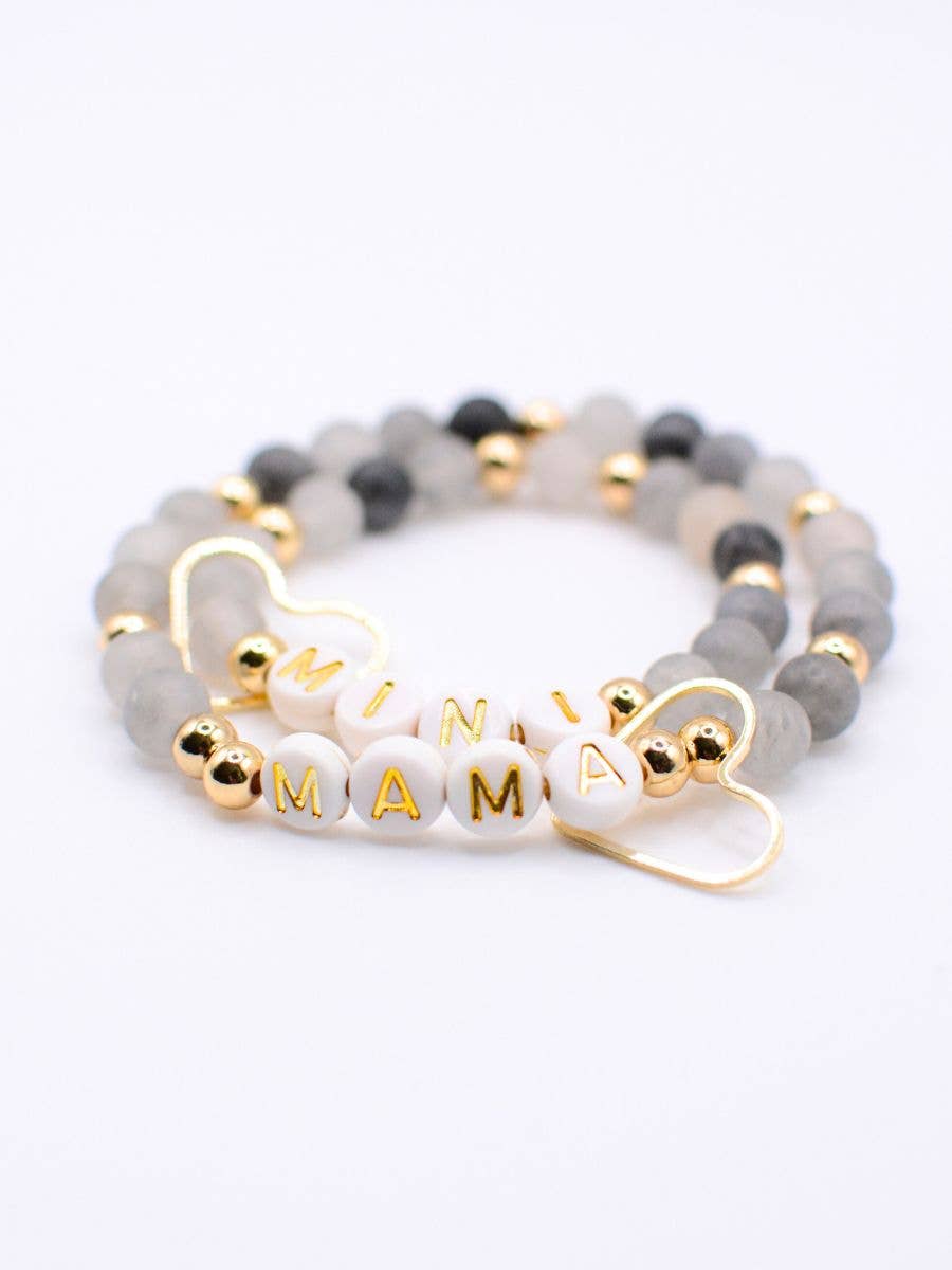 Two and Crew - Faith Based Jewelry & Gifts - Mama Mini Bracelet Set – Matching Mother gift, Mom bracelet
