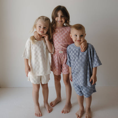 Forever French Baby - Child Terry Short Set | Sea Pink: 8/9 Years