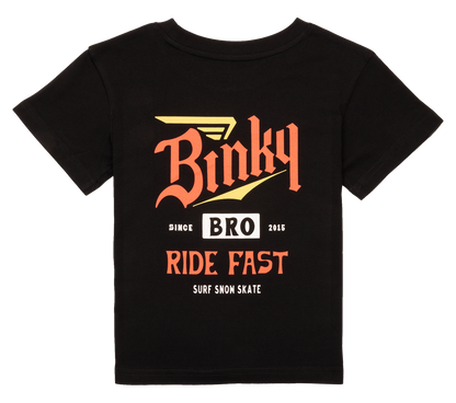 BinkyBro - RIDE FAST T-Shirt: Black