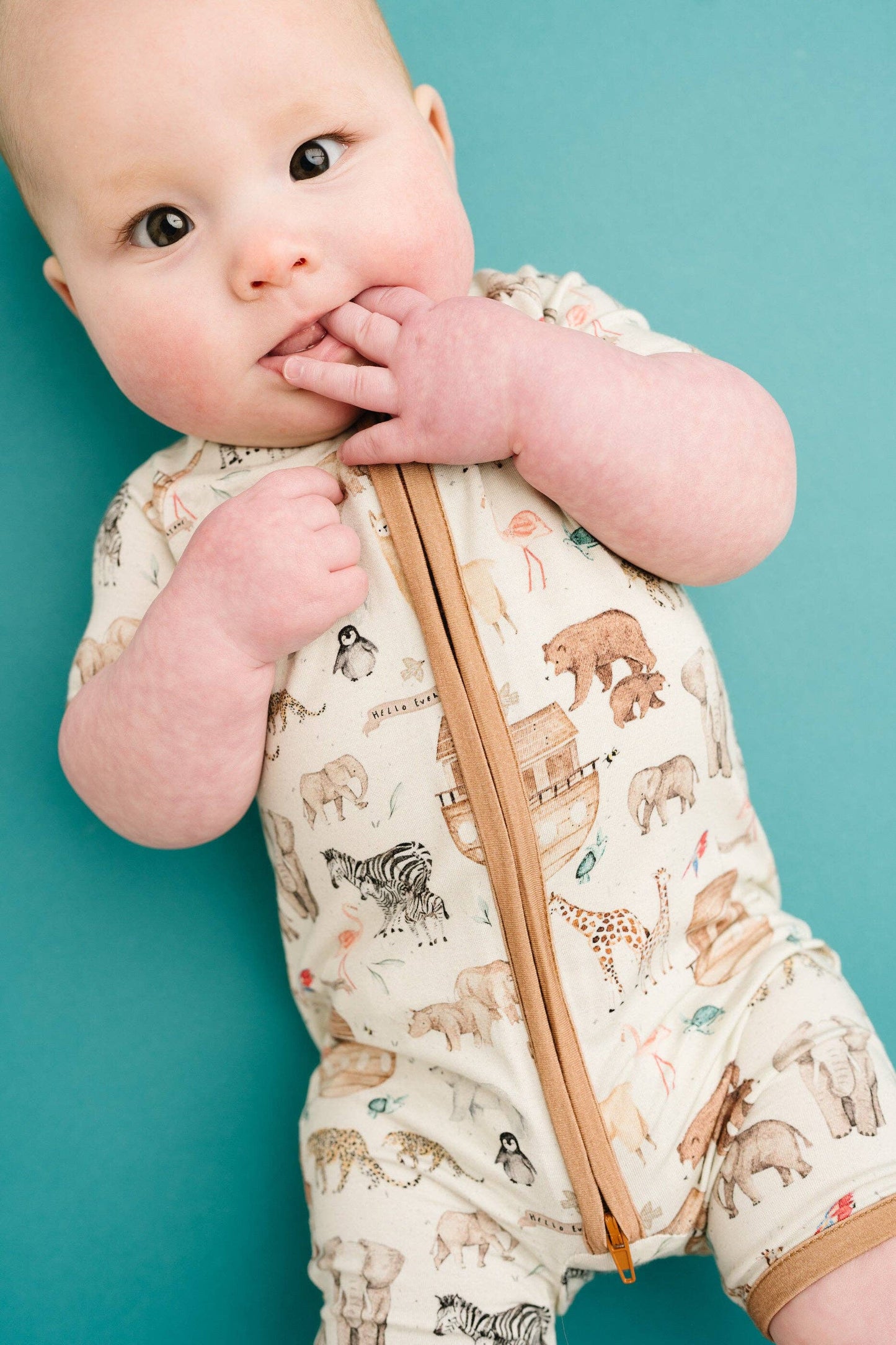 Little One Shop - Noah's Ark Bamboo Short Romper