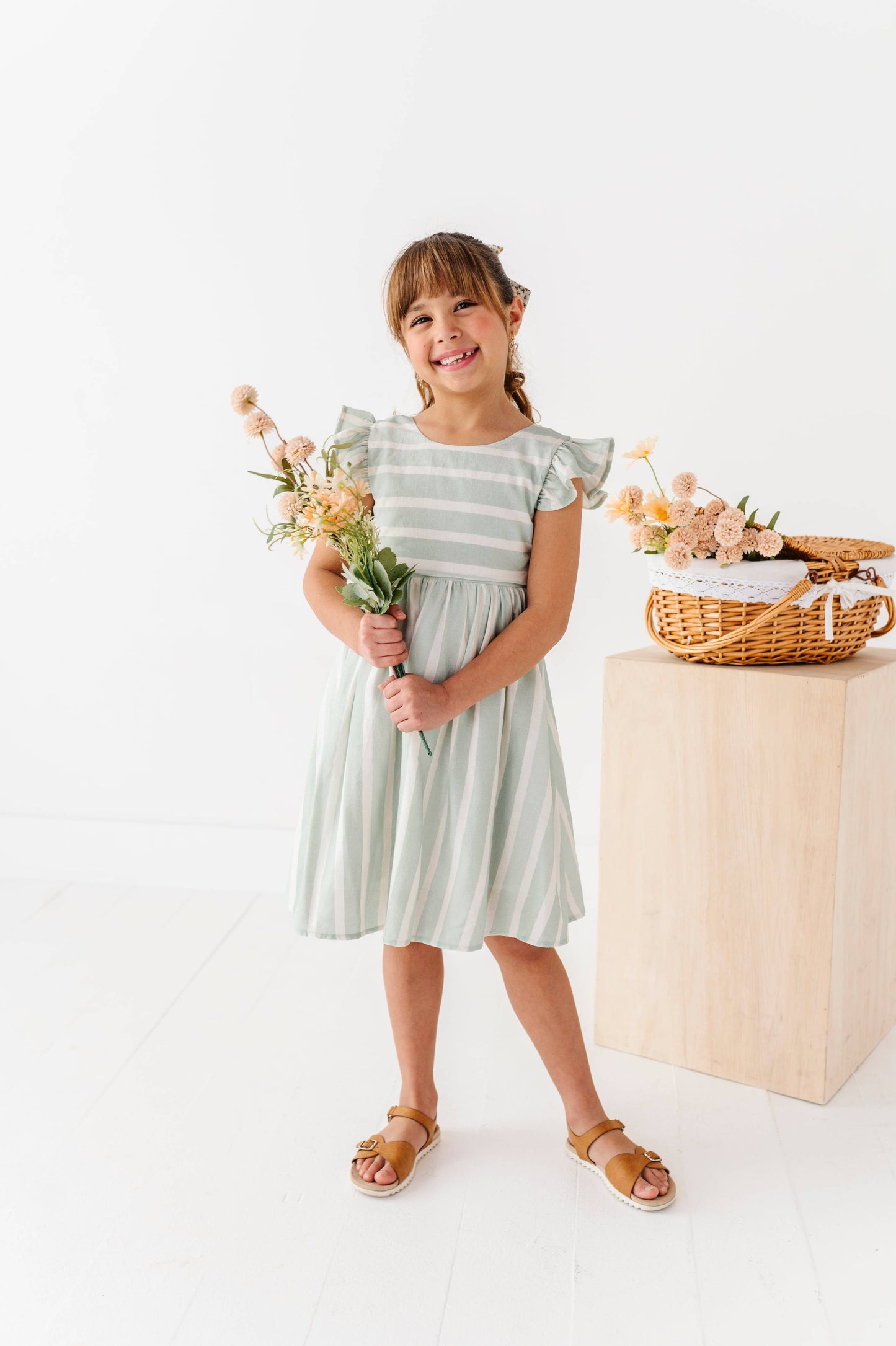 Mint Bay Stripes | TIE-BACK DRESS