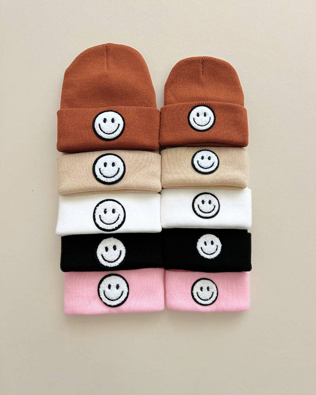 Lucky Panda Kids - Smiley Baby Kids Beanie | Rust: Toddler