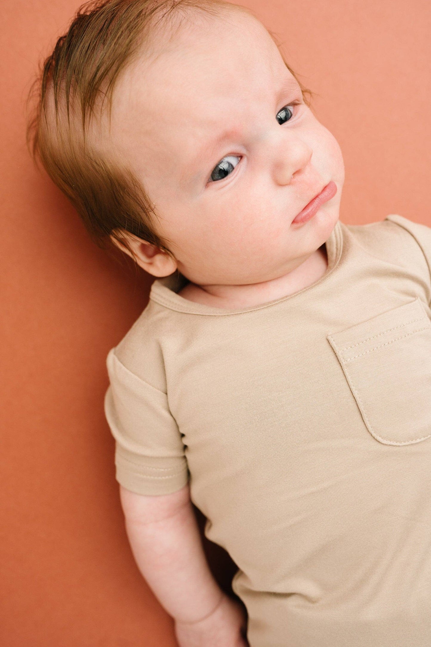 Little One Shop - Sandstone Bamboo Pocket Romper