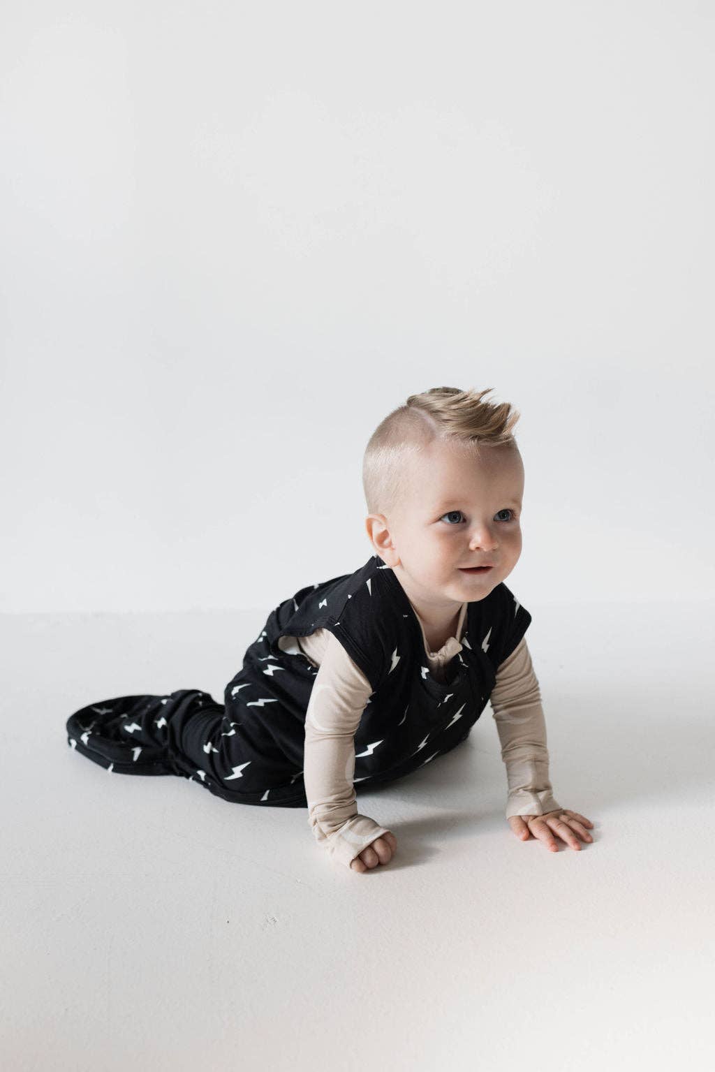 Forever French Baby - Bamboo Sleep Sack | Midnight Lightning Bolt:  0.5 TOG