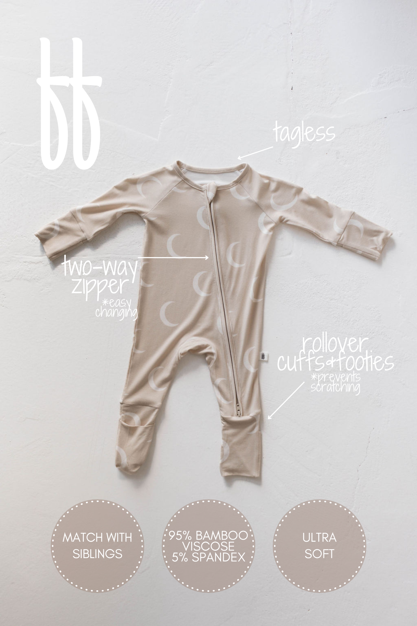 Forever French Baby - Bamboo Zip Pajamas | Luna