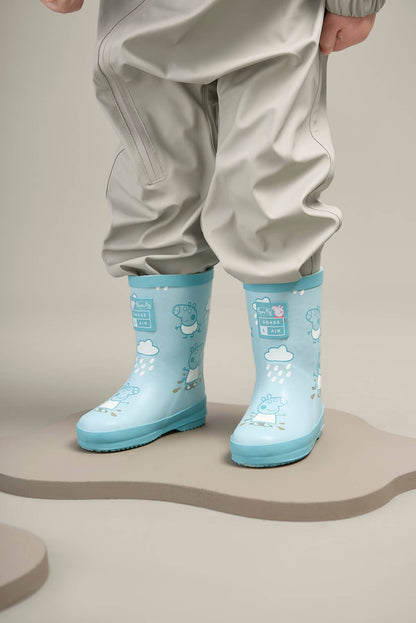 Grass & Air - Peppa Pig George Blue Colour-Changing Kids Wellies