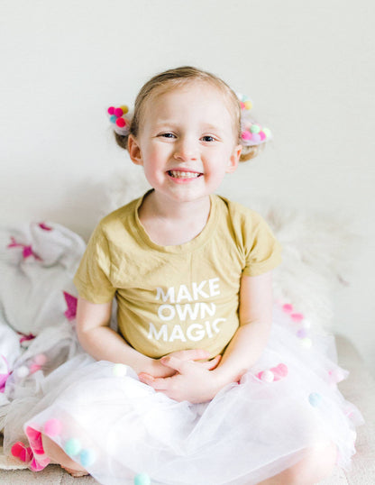 Pom Pom Tutu With Bow Hair Tie - 2Pcs Set | White