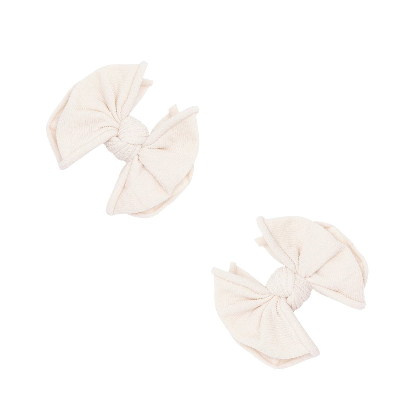 Baby Bling Bows - 2PK BABY FAB CLIPS: oatmeal