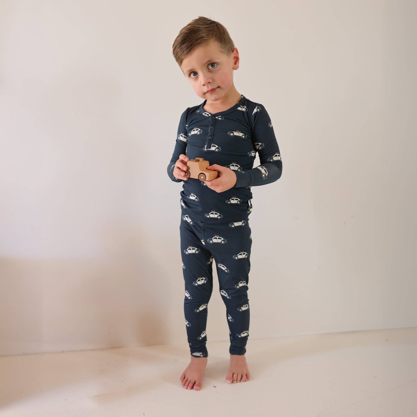 Forever French Baby - Bamboo Two Piece Pajamas | Police Cruiser