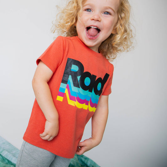 Short Sleeve Rounded Kids Tee - 'Rad'