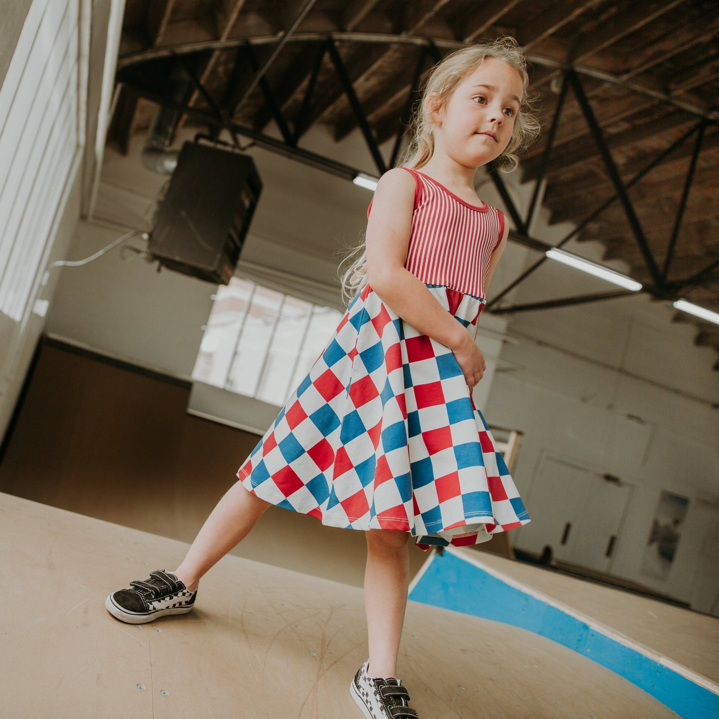 RAGS - Tank Swing Dress - 'Fourth of July Check