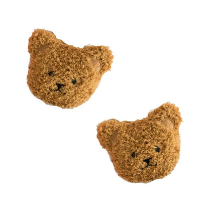 Baby Bling Bows - 2PK NOVELTY CLIPS: teddy cocoa