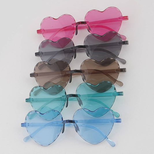 Monotone Heart Kids Sunglasses