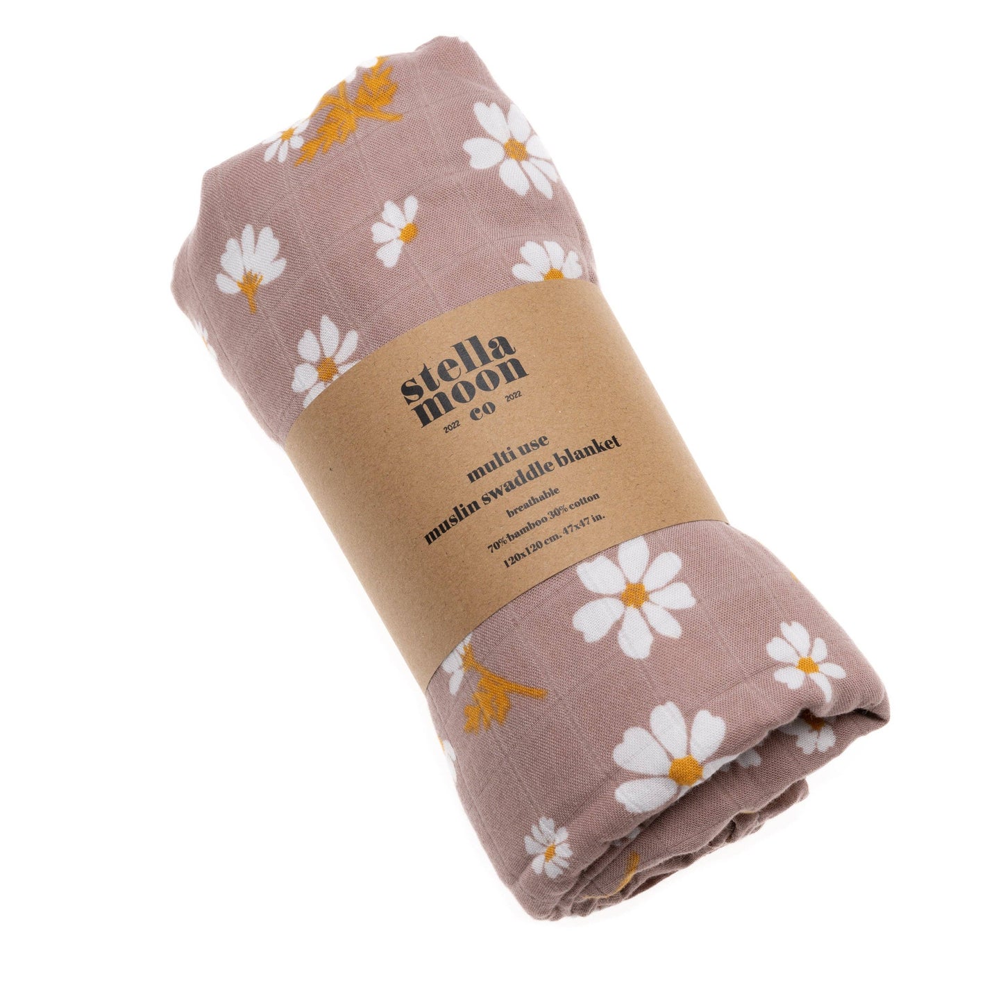 Multi-use Bamboo Swaddle in Daisy